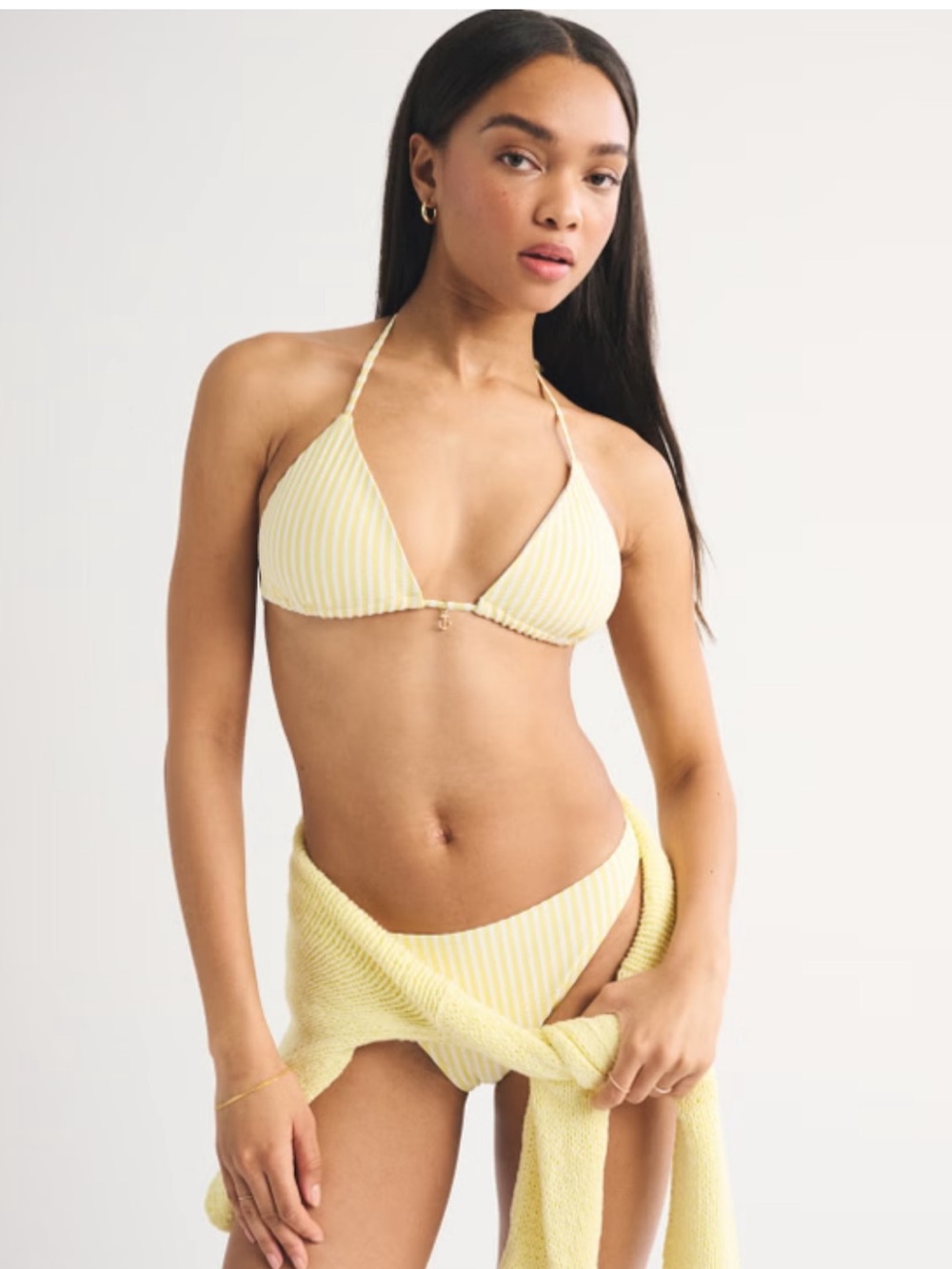A&F Halter String Triangle Bikini Top - Picture 3 of 7
